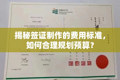通河揭秘签证制作的费用标准，如何合理规划预算？