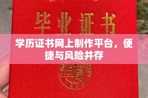 通河学历证书网上制作平台，便捷与风险并存
