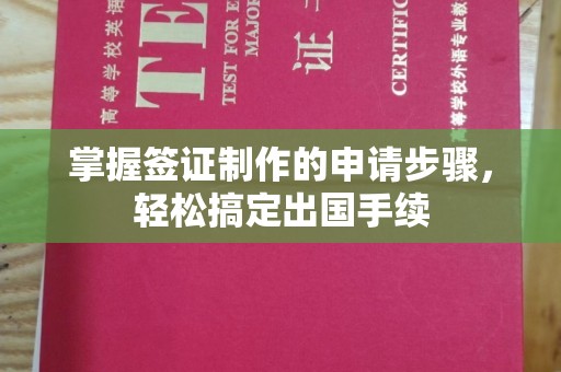 通河掌握签证制作的申请步骤，轻松搞定出国手续
