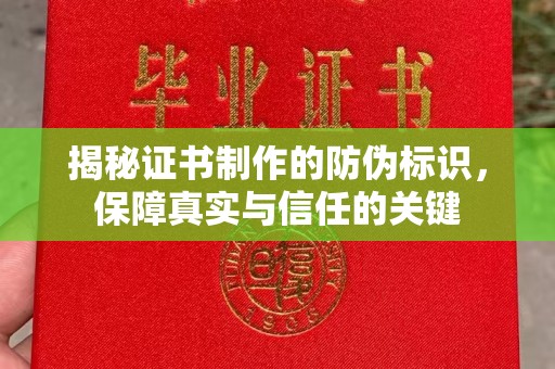 通河揭秘证书制作的防伪标识，保障真实与信任的关键